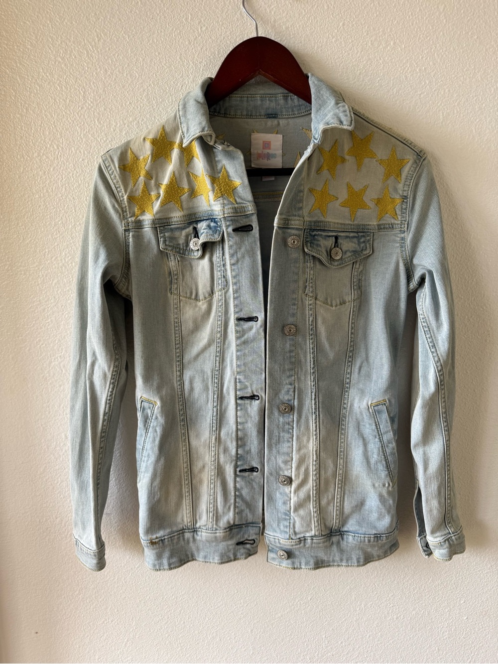 Patriotic Jean jacket with stars and American flag